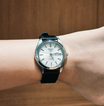 Seiko 5 Automatic 7S26-0440 Silver Sunburst Dial