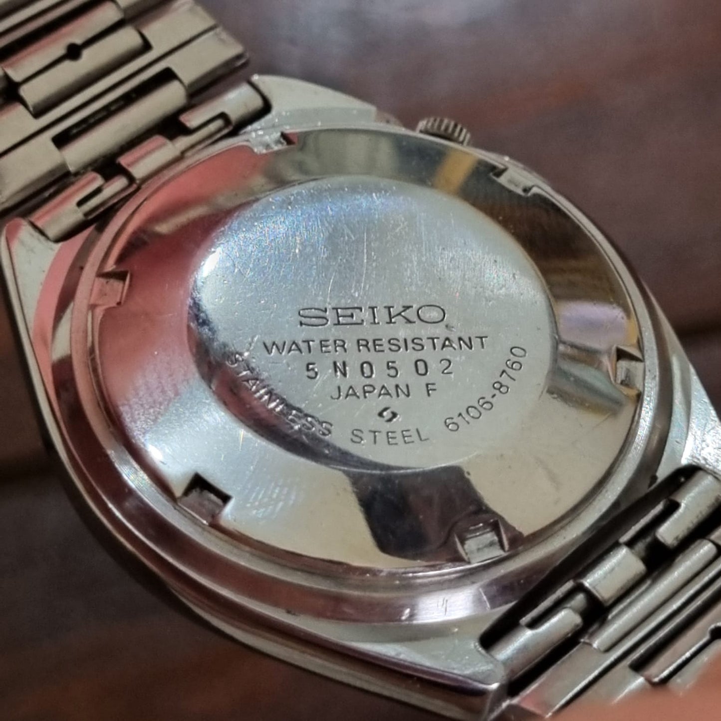 Seiko 5 Actus SS 6106-8760 Cyan Aqua Blue Sunburst Dial