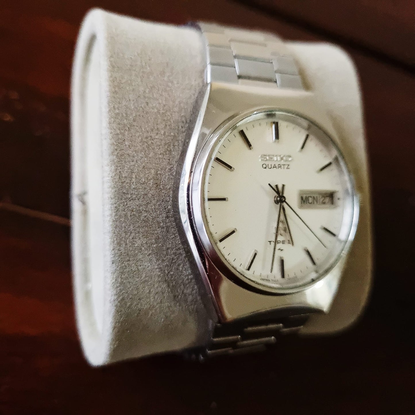 Seiko Type II Quartz 7123-7000 Silver Sunburst Dial
