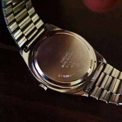 Seiko Type II Quartz 7123-7000 Silver Sunburst Dial