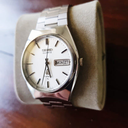 Seiko Type II Quartz 7123-7000 Silver Sunburst Dial