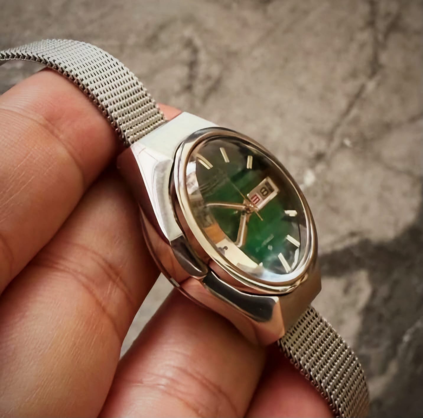 Seiko Automatic 2706-0250 Green Sunburst Dial