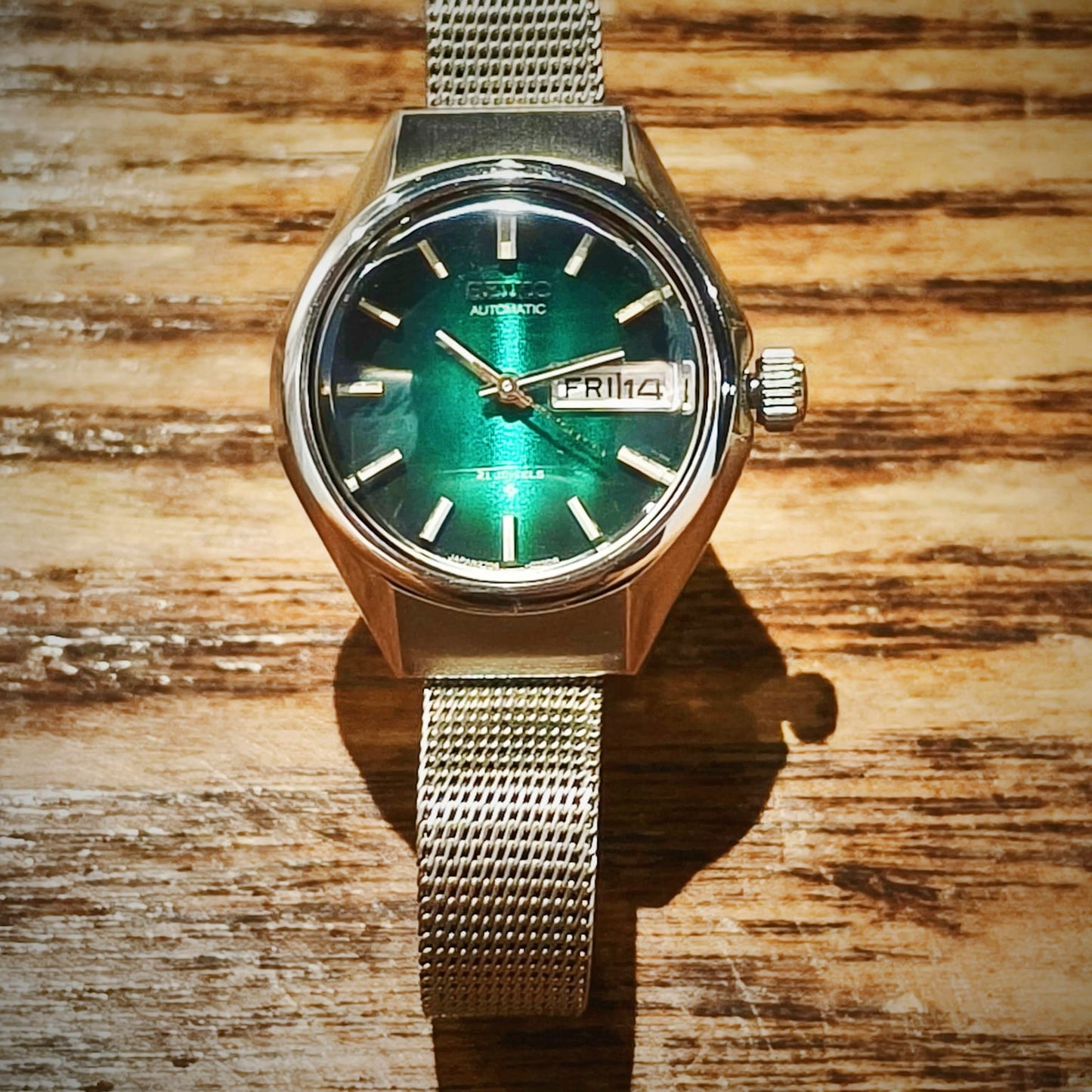 Seiko Automatic 2706-0250 Green Sunburst Dial
