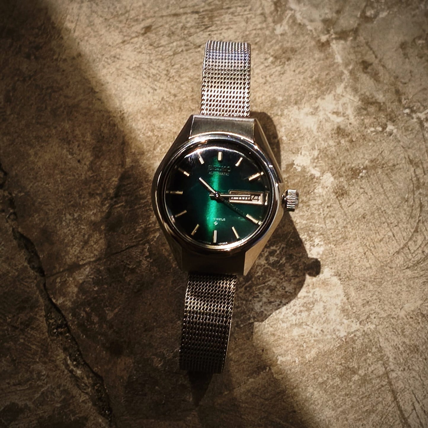 Seiko Automatic 2706-0250 Green Sunburst Dial