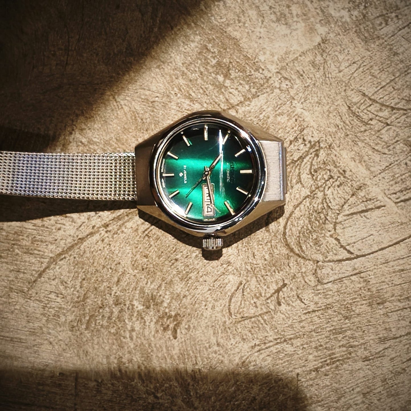 Seiko Automatic 2706-0250 Green Sunburst Dial