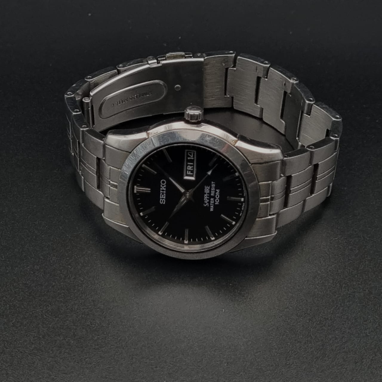 Seiko Sapphire Quartz 7N43-0AR0 Black Dial