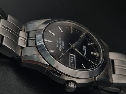 Seiko Sapphire Quartz 7N43-0AR0 Black Dial