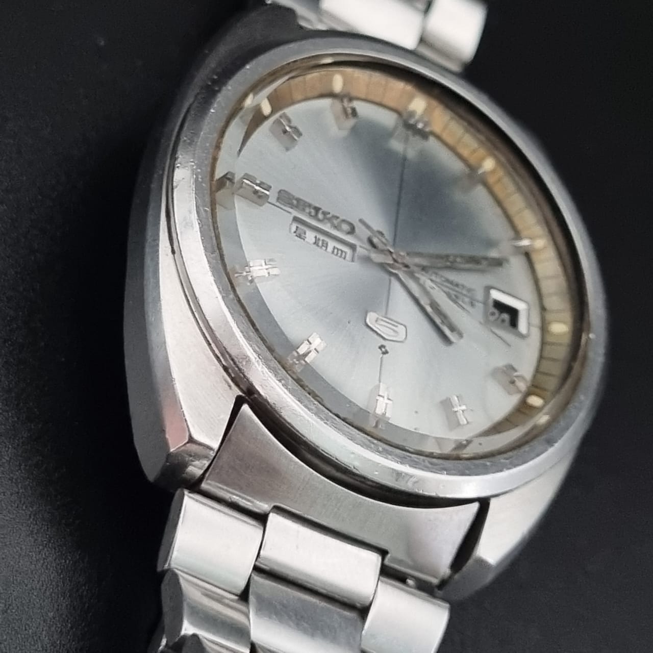 Seiko 5 Split Date 6119-7183 Silver Sunburst