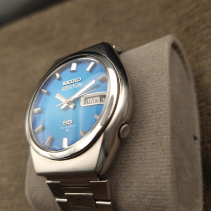Seiko 5 Actus SS 6106-8760 Cyan Aqua Blue Sunburst Dial