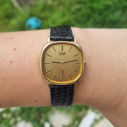 Seiko Quartz Tank 7820-5150 Gold Tone Dial