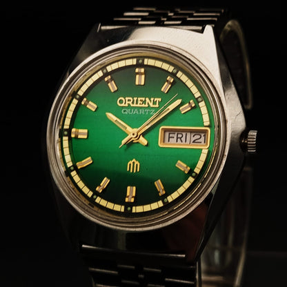 Orient Quartz Vintage V529601 Green Sunburst Dial