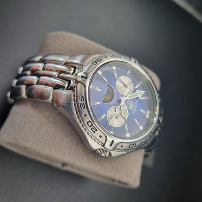 Fossil Blue Moonphase BQ-9138 Blue Sunburst