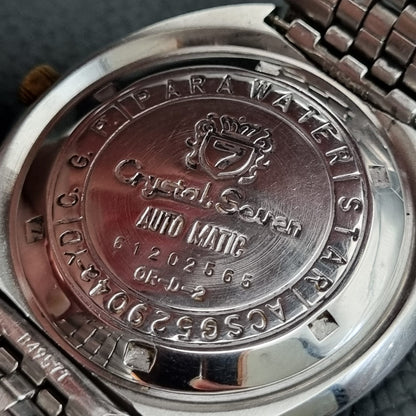 Citizen Crystal Seven 21 Automatic Vintage ACSG 52904A Silver Sunburst