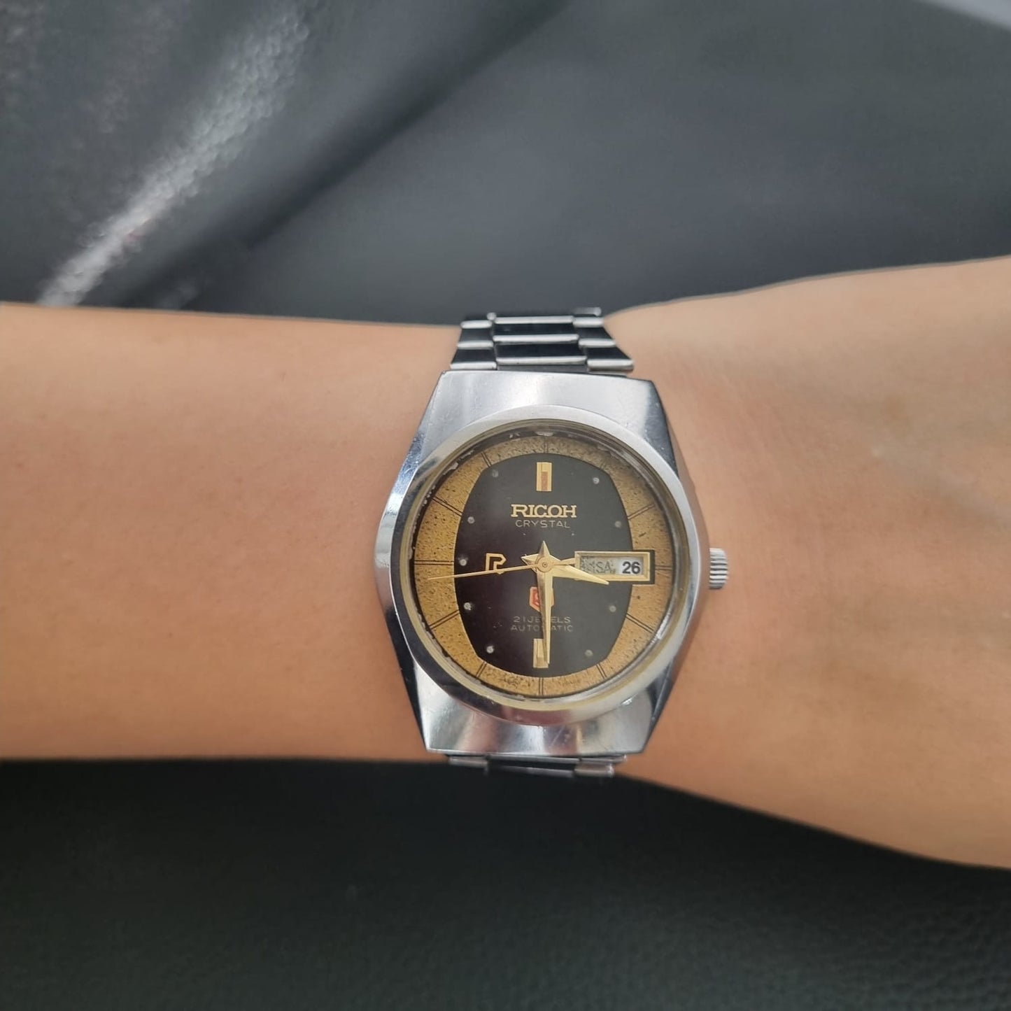 Ricoh Vintage Ricoh Crystal 21 Jewels Automatic Aging Dial