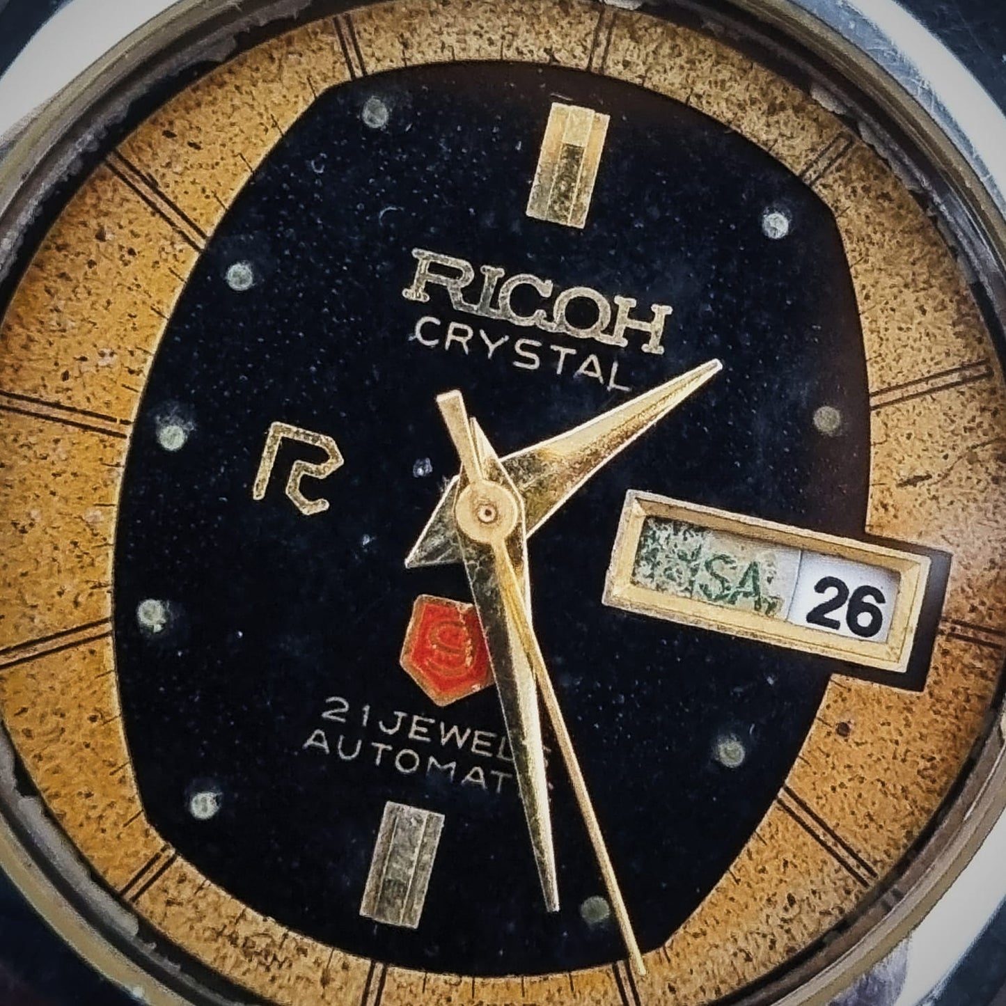 Ricoh Vintage Ricoh Crystal 21 Jewels Automatic Aging Dial