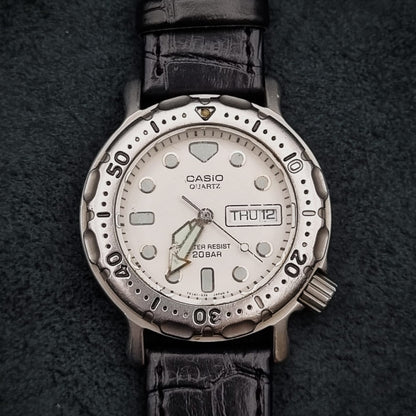 Casio Divers Quartz MD-704C White Lume Dial