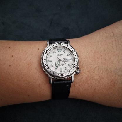 Casio Divers Quartz MD-704C White Lume Dial