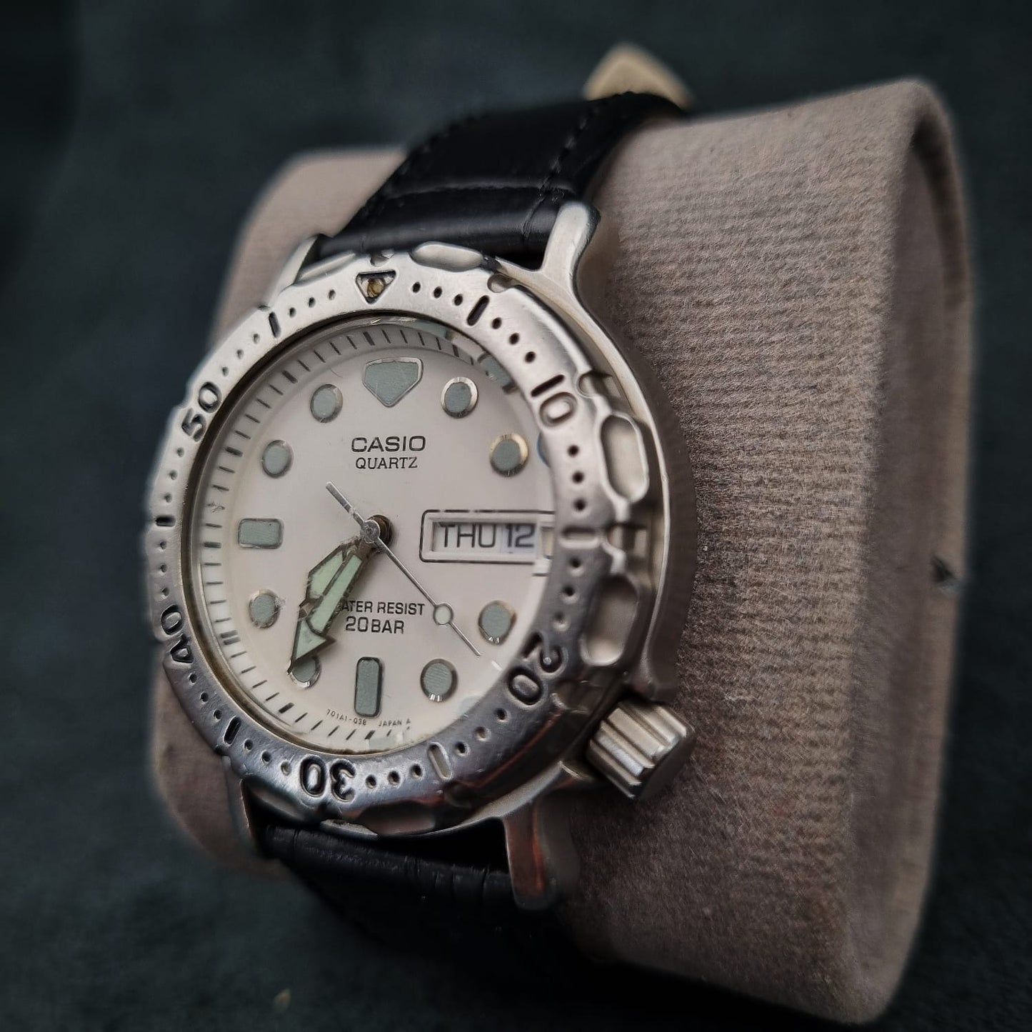 Casio Divers Quartz MD-704C White Lume Dial