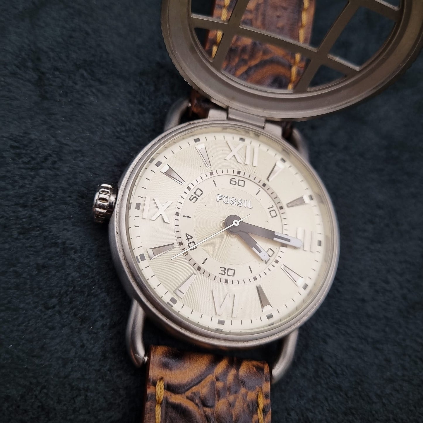 Fossil Vintage Reproduction Quartz  FS-4473 Analog  Off White Dial