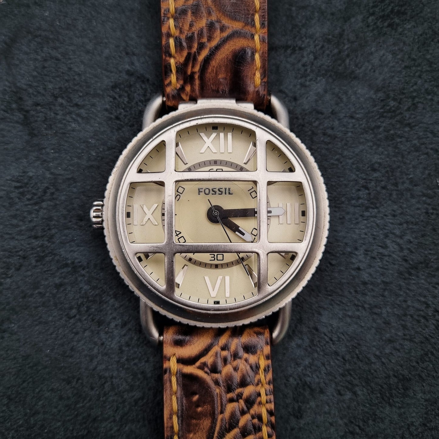 Fossil Vintage Reproduction Quartz  FS-4473 Analog  Off White Dial