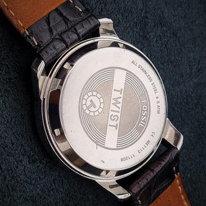 Fossil Twist Hybrid Automatic ME1113 Black Stainless Steel