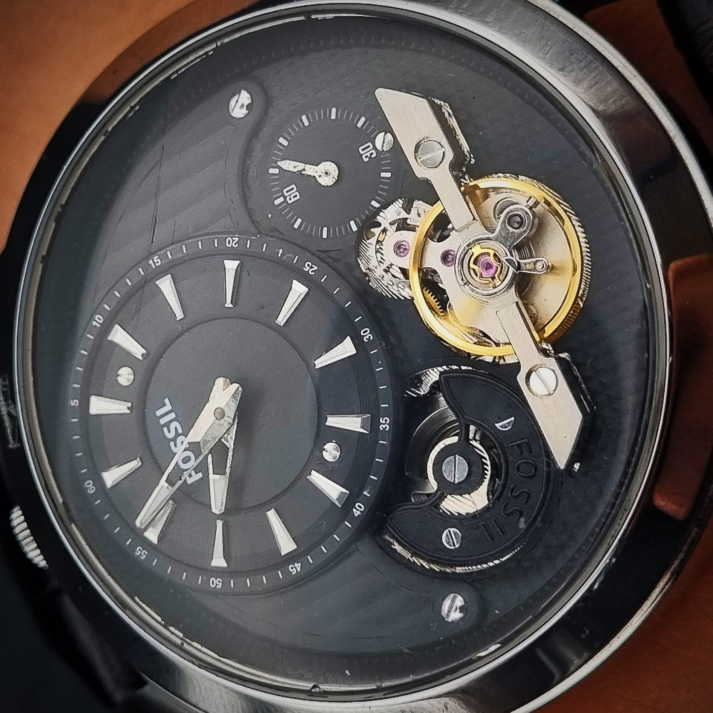 Fossil Twist Hybrid Automatic ME1113 Black Stainless Steel