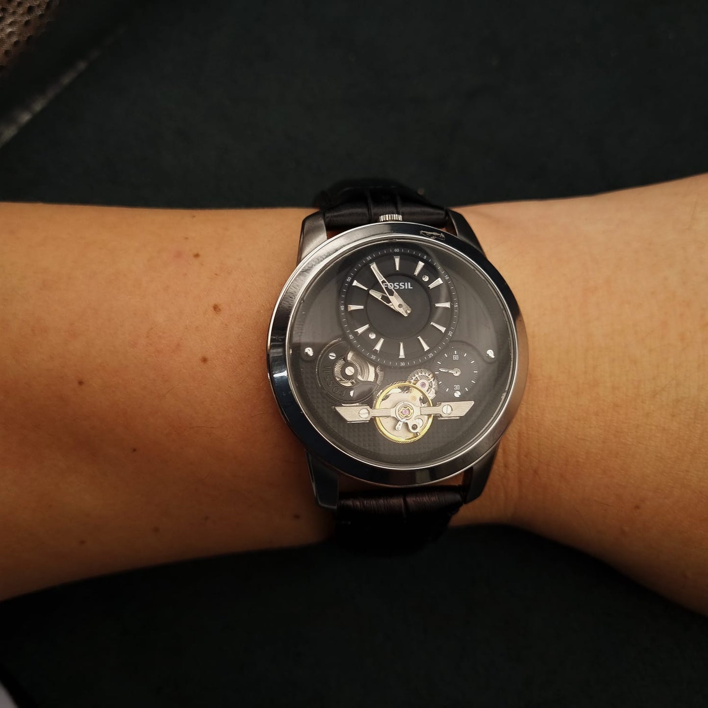 Fossil Twist Hybrid Automatic ME1113 Black Stainless Steel