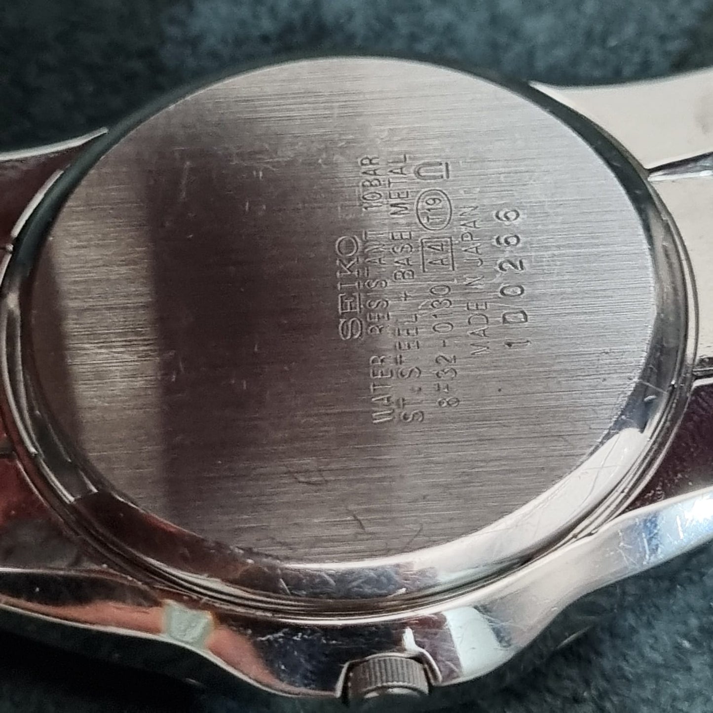 Seiko Perpetual Calender 8F32-0130 Silver Sunburst Gold Index