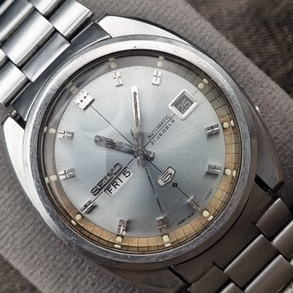 Seiko 5 Split Date 6119-7183 Silver Sunburst