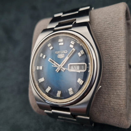 Seiko 5 Automatic 6119-7460 Vintage Deep Blue Sunburst