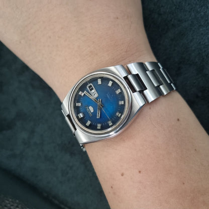 Seiko 5 Automatic 6119-7460 Vintage Deep Blue Sunburst