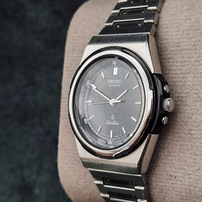 Seiko Silverwave Quartz 3421-0120 Rare Vintage Black Dial