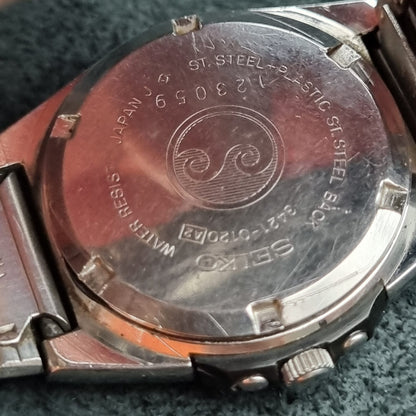 Seiko Silverwave Quartz 3421-0120 Rare Vintage Black Dial