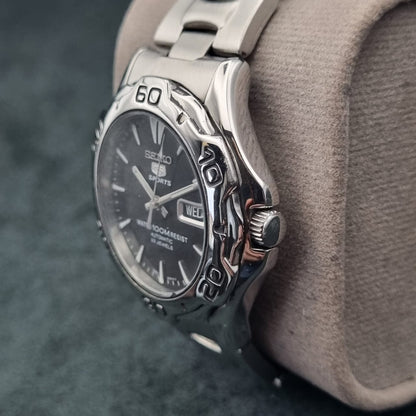 Seiko 5 Sports Automatic 7S36-00A0 Black Dial with Baton Indices