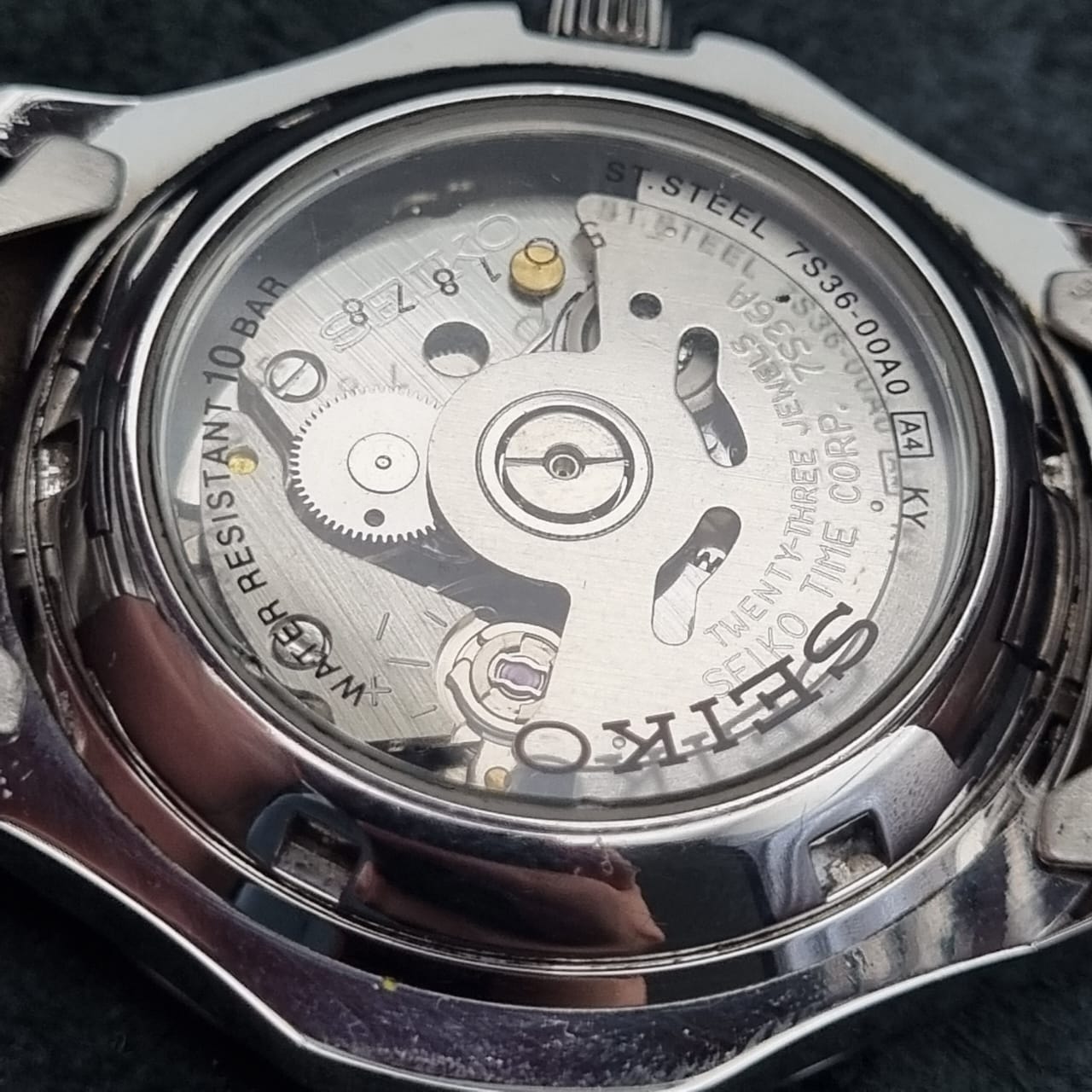 Seiko 5 Sports Automatic 7S36-00A0 Black Dial with Baton Indices