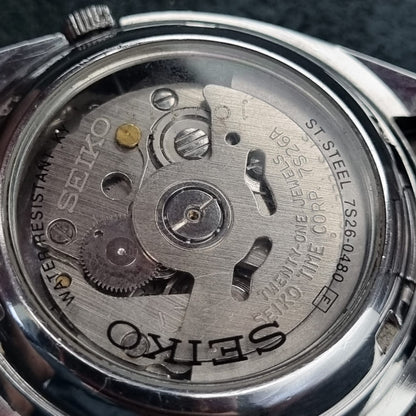 Seiko 5 Automatic 7S26-0480 Waffle Textured White Dial