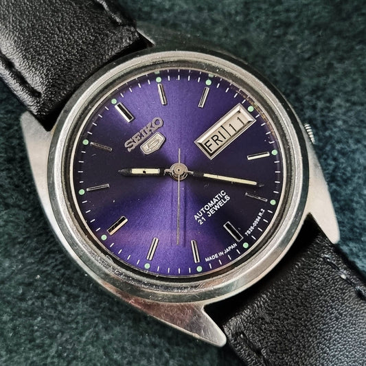 Seiko 5 Automatic 7009-8730 Deep Blue Sunburst