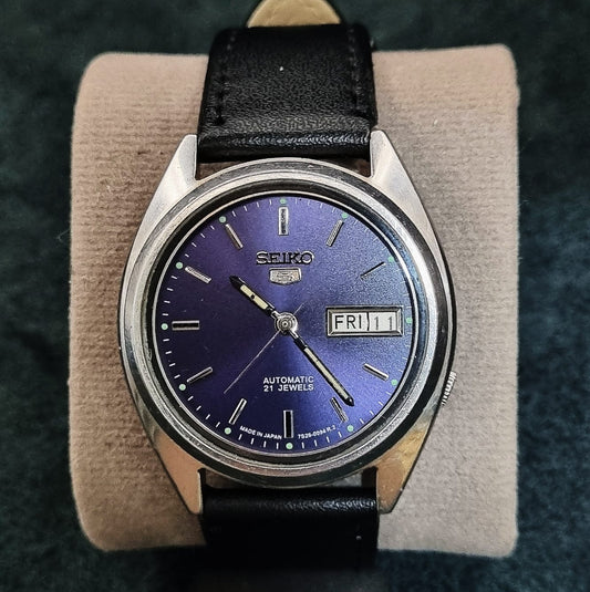 Seiko 5 Automatic 7009-8730 Deep Blue Sunburst