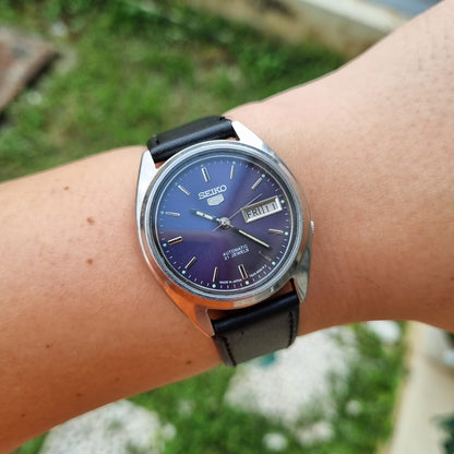 Seiko 5 Automatic 7009-8730 Deep Blue Sunburst