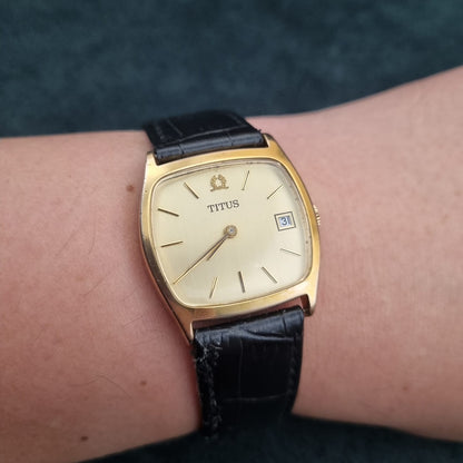 Solvil et Titus Geneve Vintage Manual Winding Gold Plate