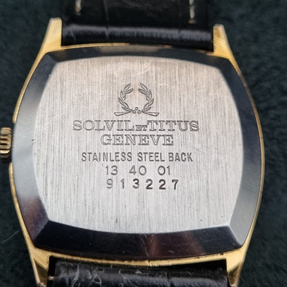 Solvil et Titus Geneve Vintage Manual Winding Gold Plate