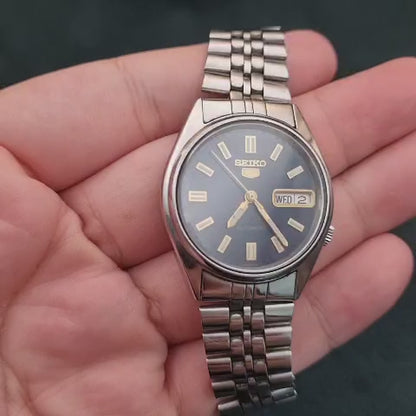 Seiko 5 Automatic 7S26-6000 Dark Blue Sunburst Dial
