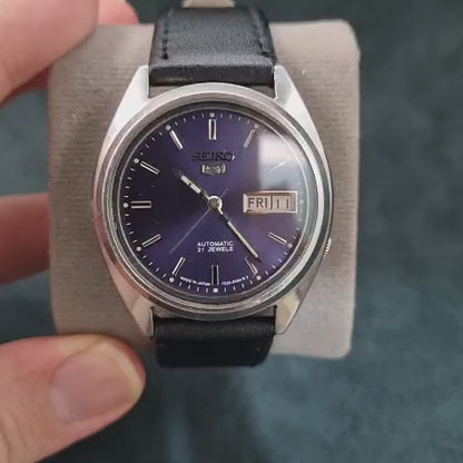 Seiko 5 Automatic 7009-8730 Deep Blue Sunburst